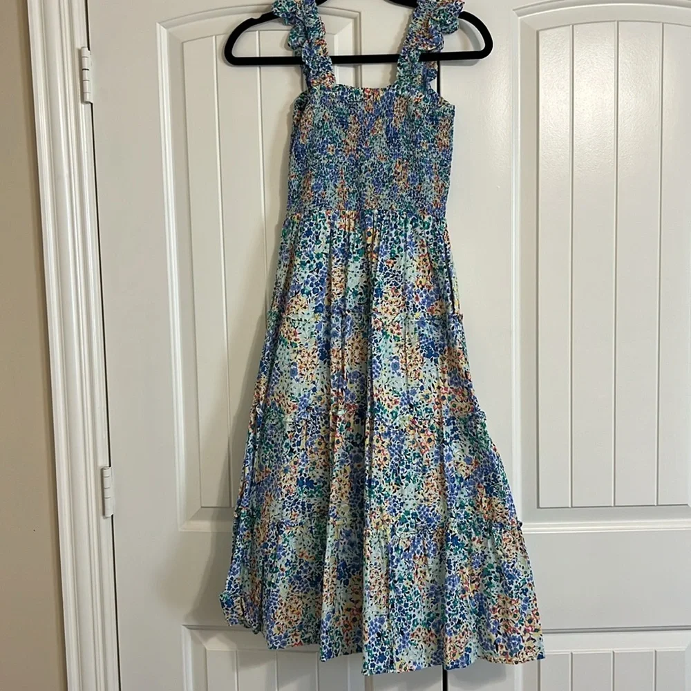 Multi Colored Floral Smocked Midi Dress! - Picture 8 of 11